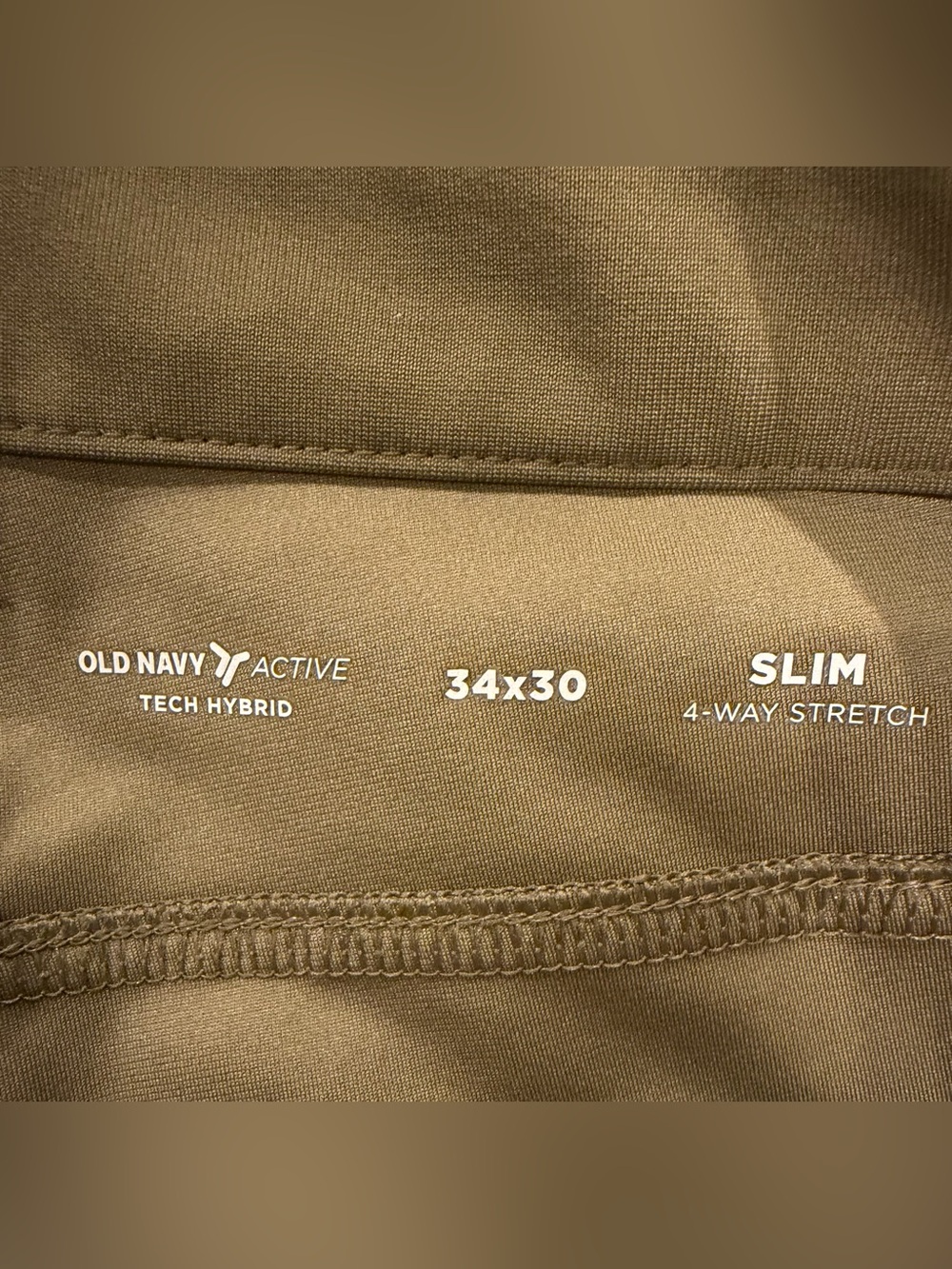 Old Navy Men’s Slim Tech Hybrid Pants - Tan 34  x 30 NWOT